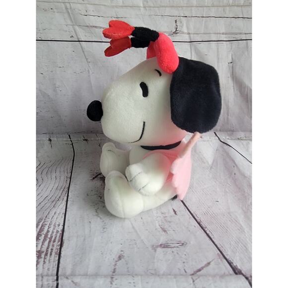 Hallmark Peanuts Angel Cupid Snoopy Dog Valentine’s Day Plush Pink Wings READ - Picture 5 of 9